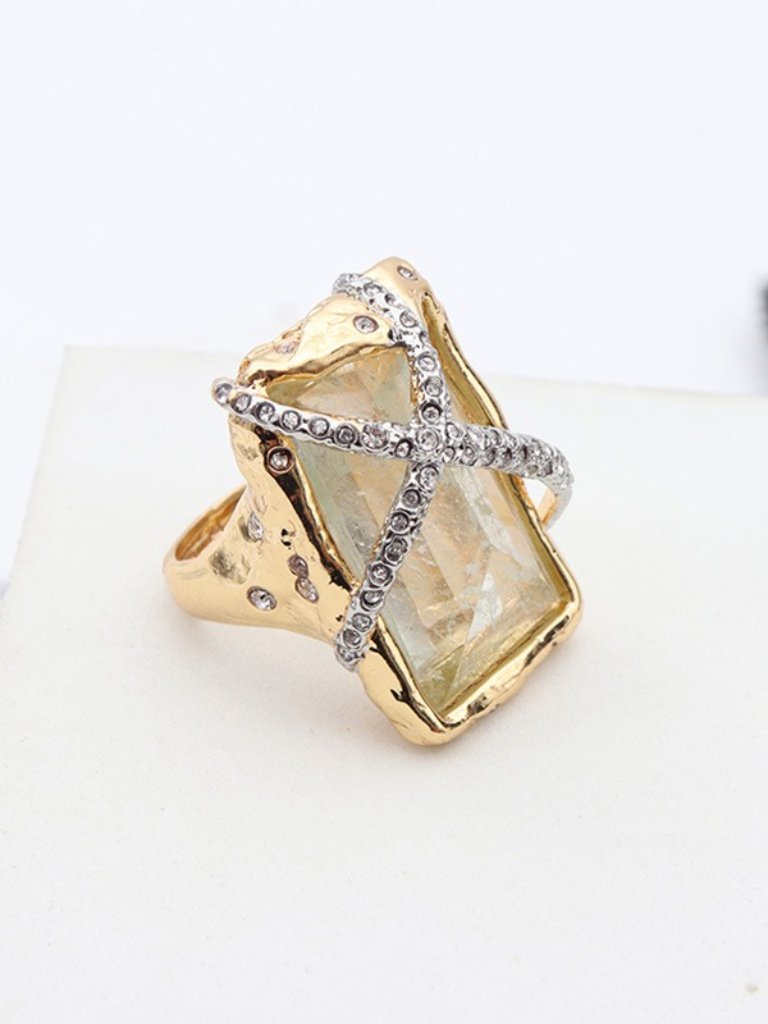 Alexis Bittar Square Diamond And Gemstone Ring — image 3 of 5